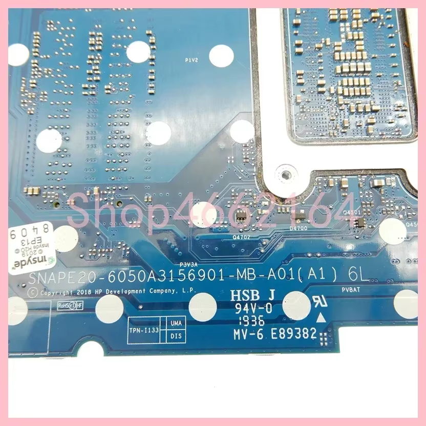 6050A3156901-MB-A01 avec i5-8265U CPU carte mère pour ordinateur portable HP 17-BY