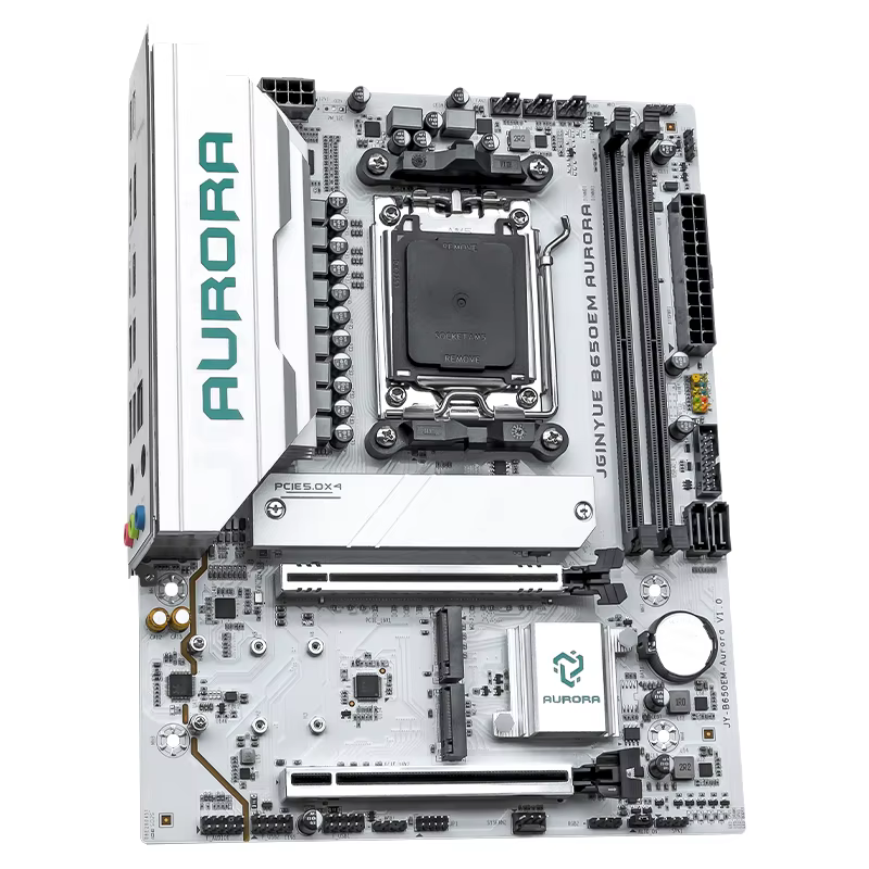 JGINYUE B650M AURORA nouvelle carte mère M-ATX pour AMD ® Ryzen 7/8/9000 série ordinateur de bureau DDR5 RAM PCIe5.0
