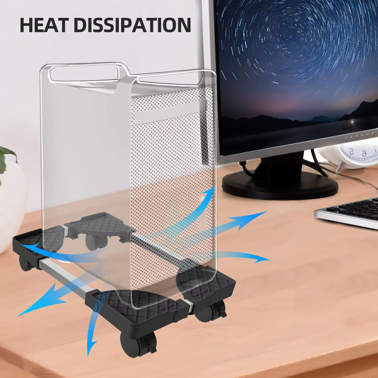 Support d'ordinateur pour tour de bureau