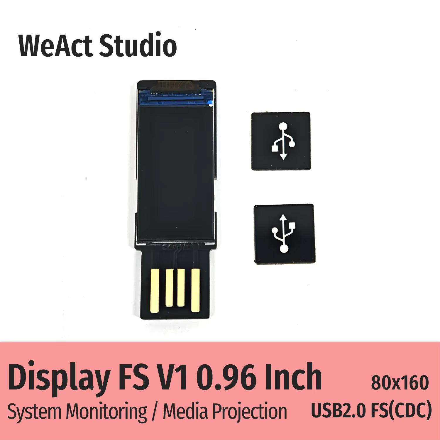 0.96 pouces USB écran secondaire pour ordinateur CPU GPU RAM HDD affichage 80*160 système moniteur Album Photo