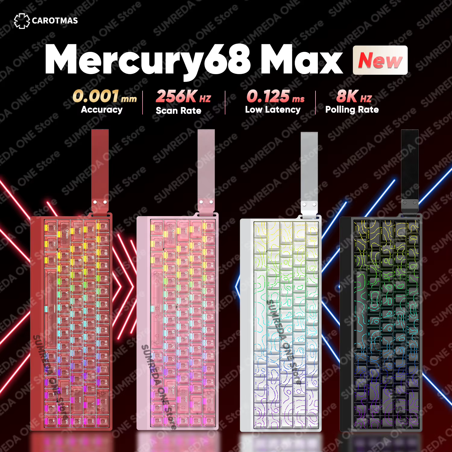 IROK Carotmas Mercury68 Max mars68 pro Mercury 68 clavier mécanique magnétique de jeu déclencheur rapide 0.001