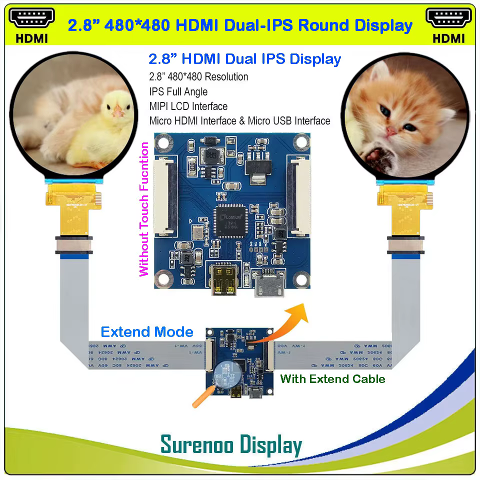 Écran de moniteur d'affichage à Double Module LCD IPS