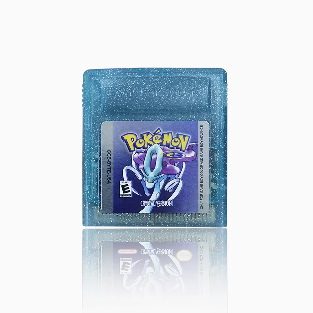 Cartouche de jeu vidéo Pokemon rouge bleu cristal doré vert argent jaune GBC