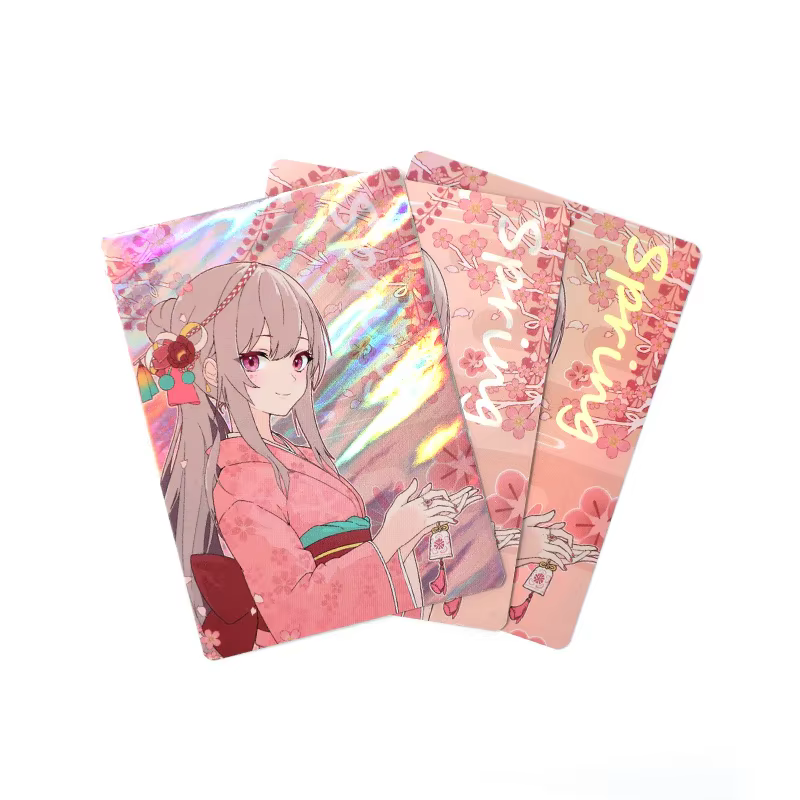 Cartes à collectionner holographiques personnalisées, 10 pièces, cartes de jeu d'idole d'artiste personnalisées, cartes arc-en-ciel, cartes à collectionner de personnages Tcg