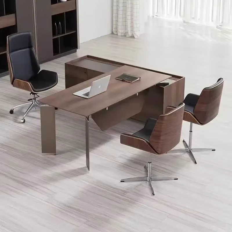 Chaise de bureau en cuir avec rotation, chaise d'ordinateur