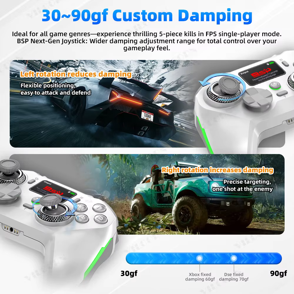 Manette de jeu sans fil pour PC/Console Switch OLED/Lite avec écran interactif