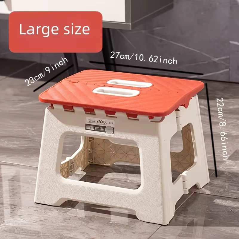 Tabouret pliant portable - Tabouret compact et léger, robuste, avec poignée antidérapante et de transport, adapté au camping, à la randonnée