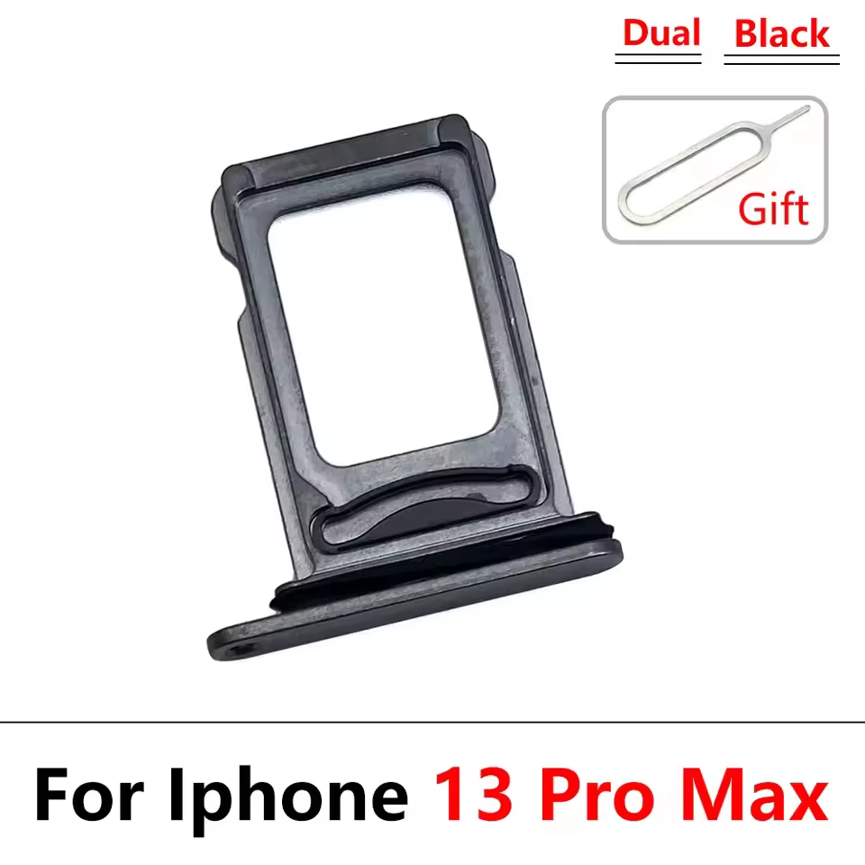 Plateau de carte Sim pour Iphone 13 Pro / 13 ProMAX / 13 Mini / 13, support de plateau de fente pour carte Micro SIM double, pièces de rechange pour lecteur de carte SD