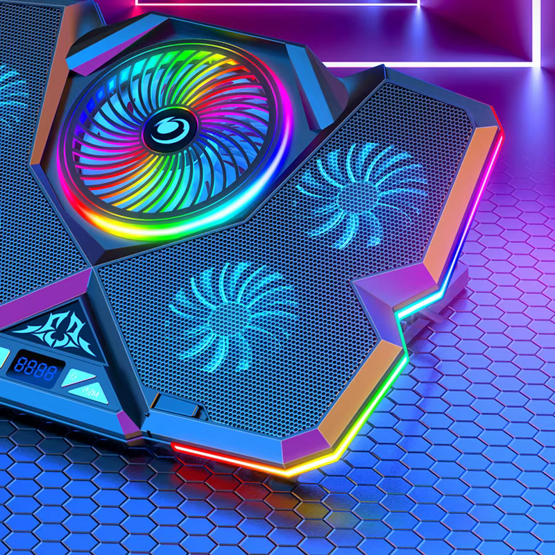 Coolcold-Refroidisseur d'ordinateur portable RGB Gaming