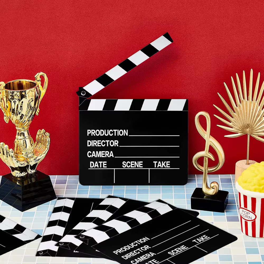 Clapboard de cinéma pour fêtes et événements, accessoire de jeu pour soirées cinéma