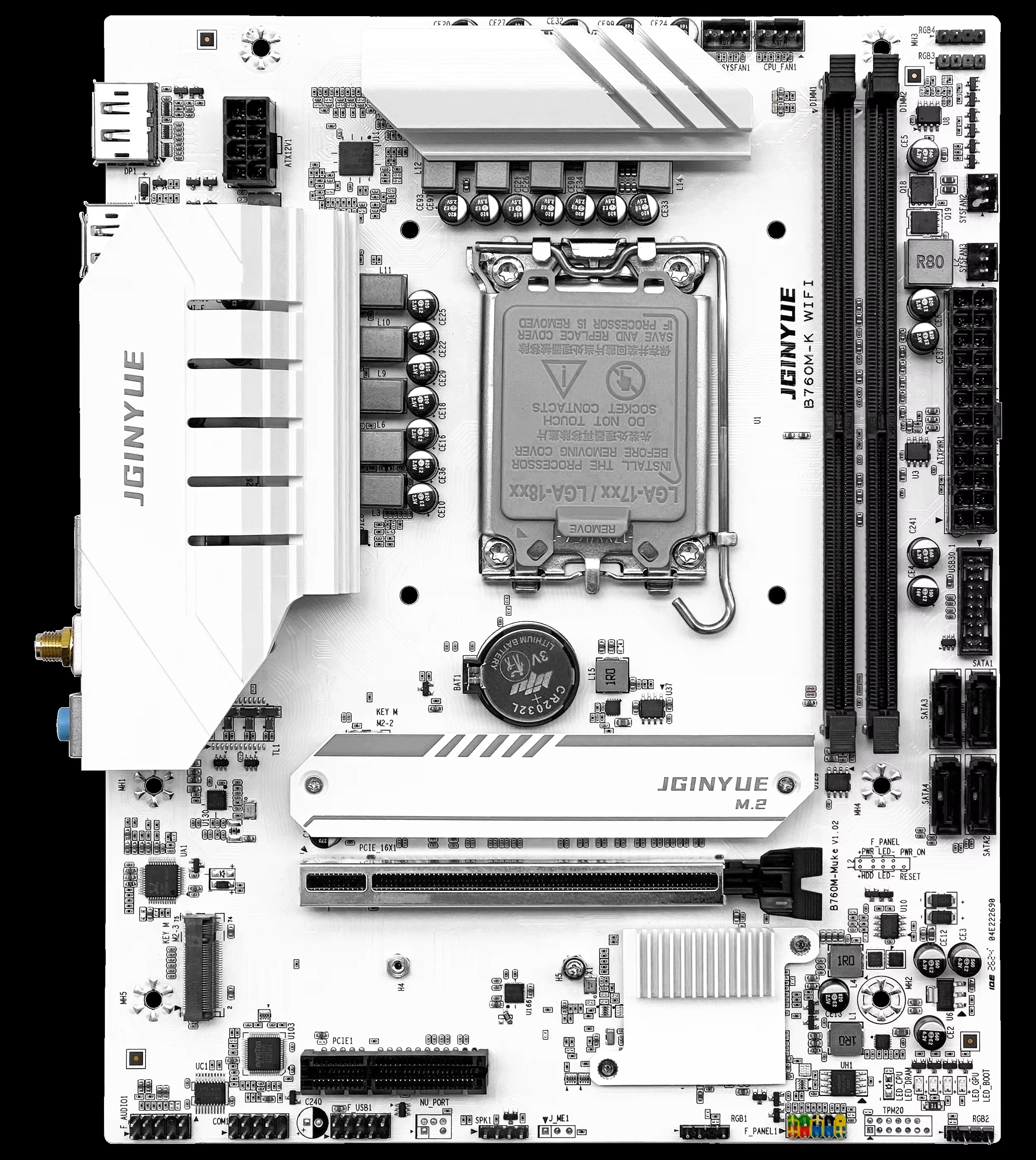 JGINYUE B760M-K carte mère WIFI M-ATX LGA1700 DDR4 prend en charge 12/13/14e cpus pour 12400F/12600KF/14600KF GAMING vidéo officielle