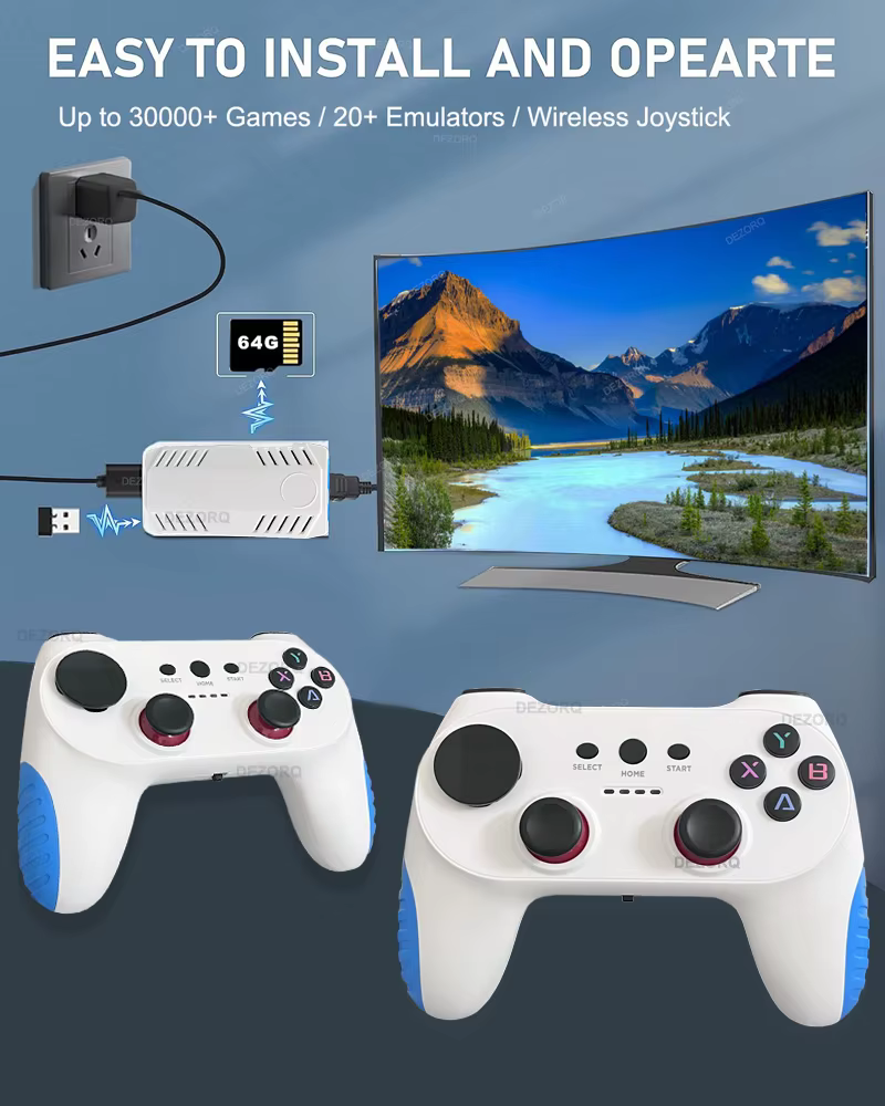 Nouvelle Console de jeu TV 128G intégrée 50000 jeux rétro 50 émulateurs vidéo Consola double manette de jeu sans fil X10 Pro bâton de jeu 4K