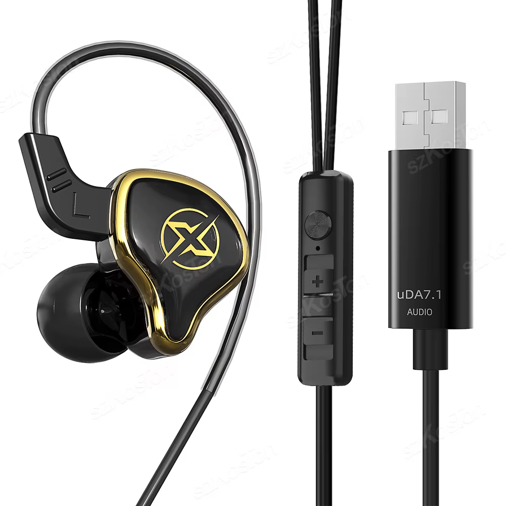 Écouteurs de jeu avec câble USB
