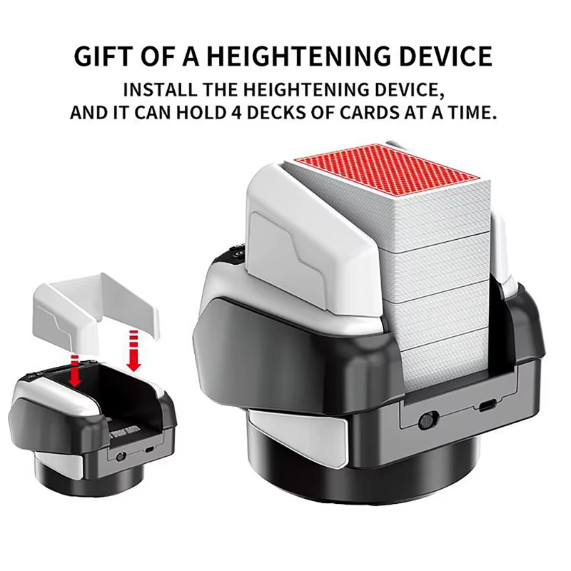 Machine automatique de revendeur de Shuffler de cartes 360 °   Distributeur de cartes de Poker électrique rotatif, dispositif d'outils, jeux de fête à domicile, Rechargeable