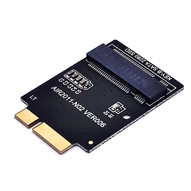 Adaptateur pour Apple Macbook SSD M.2 NGFF SSD à 12 + 6 broches, carte Riser pour MacBook Air 2010 2011 A1370 A1369 MC503 MC504 MC505