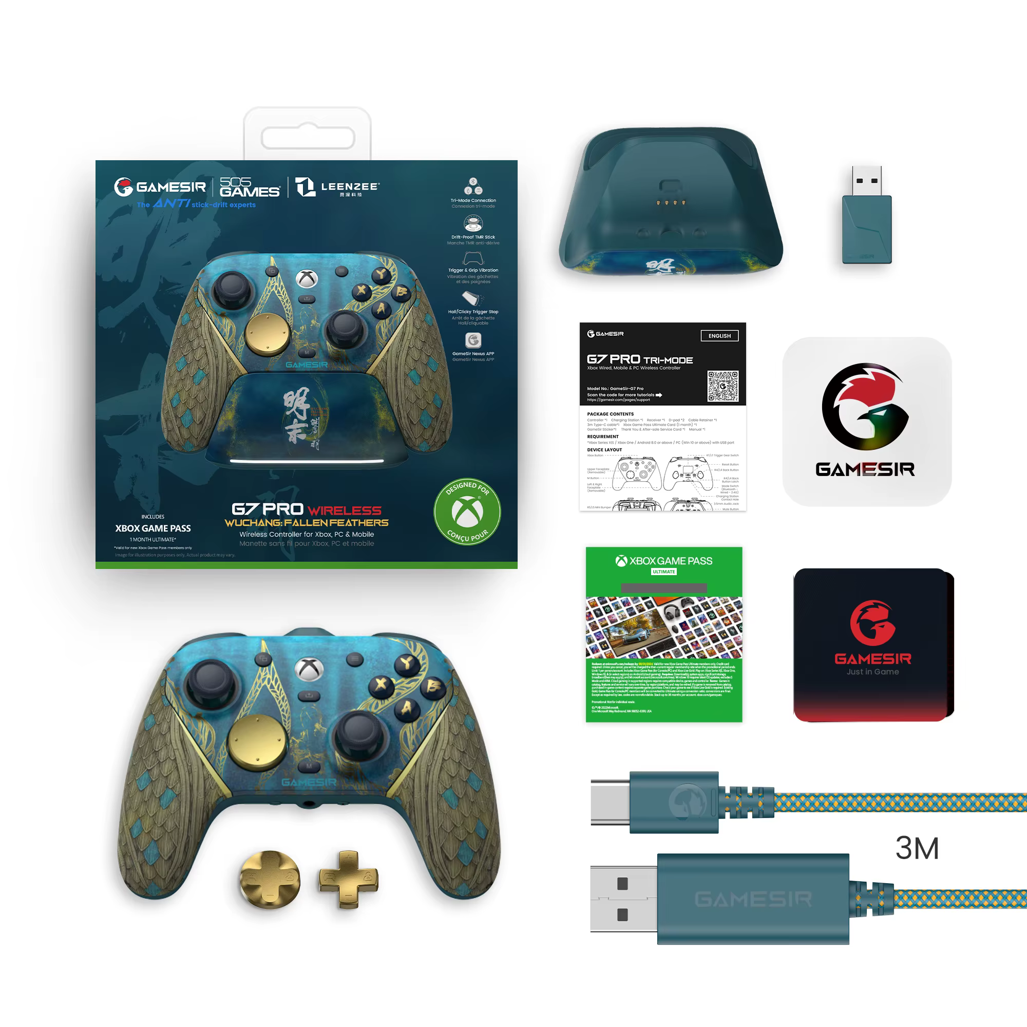 Manette de jeu sans fil GameSir G7 Pro Wuchang pour Xbox Series X | S