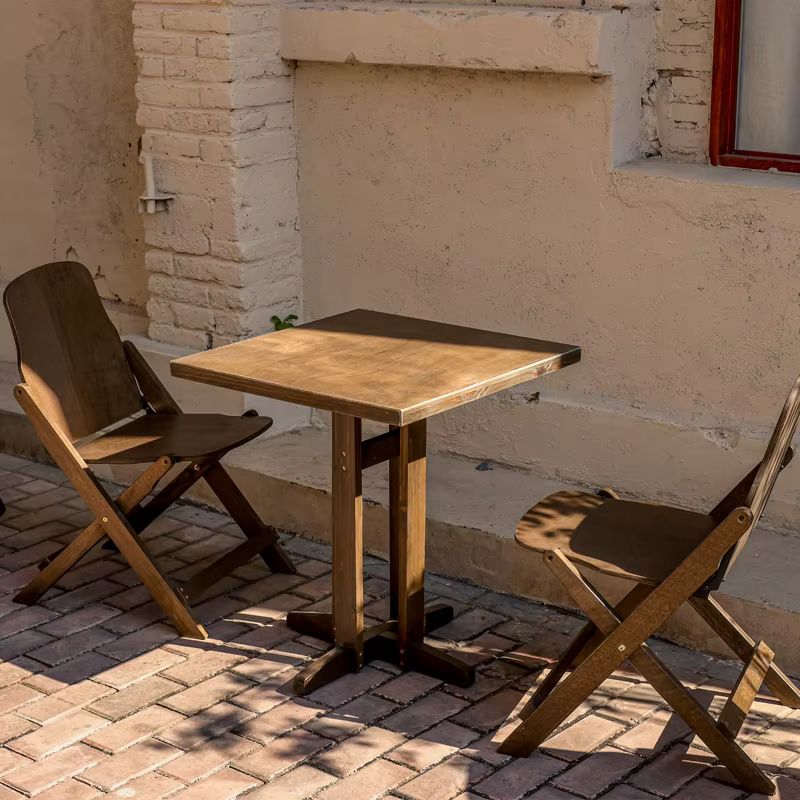 Table pliante Vintage en bois massif, Table basse pour salon, balcon, Table à thé, peu encombrante pour petits appartements, décoration de la maison