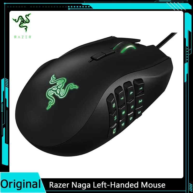 Souris de jeu ergonomique Razer Naga pour gaucher avec 12 boutons de pouce programmables - 8