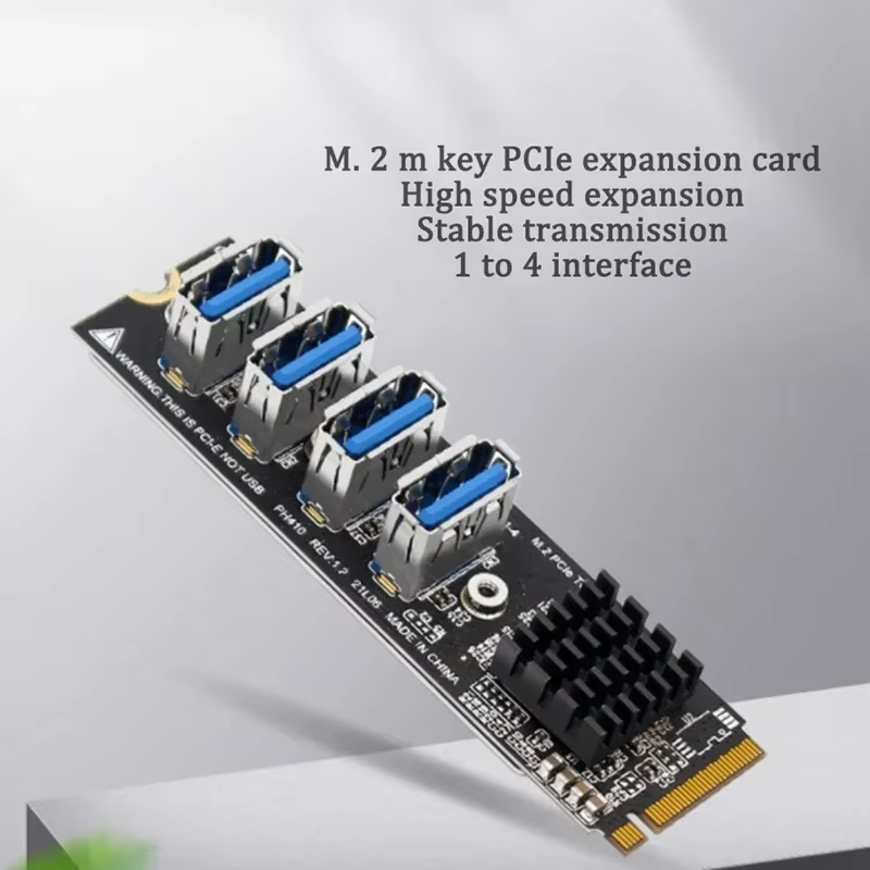 Carte Riser M2 pour transfert de données à grande vitesse de M.2 NVME vers