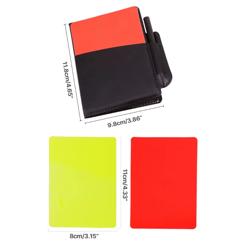 Jeu cartes pénalité d'arbitre sportif, pour cartes Football, jeu cartes d'arbitre 24BD