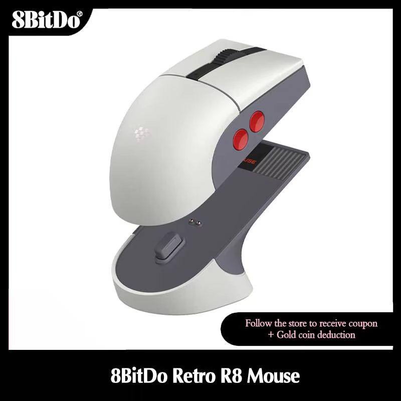 Souris rétro R8 8BitDo avec station de chargement