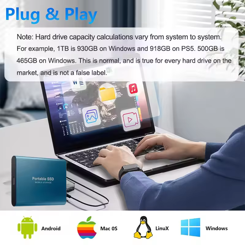 Disque SSD portable 1 To 2 To 4 To 16 To