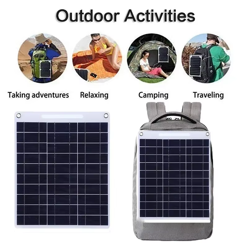  Plaque de charge solaire portable – Pliable et léger, alimentation d'urgence pour les activités de plein air, construction durable