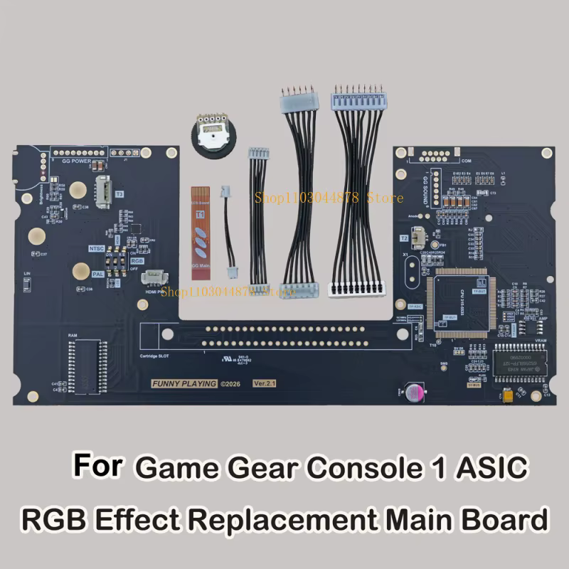 Nouvelle carte mère de remplacement améliorée (monocarte) avec lumières RGB colorées sans processeur pour console de