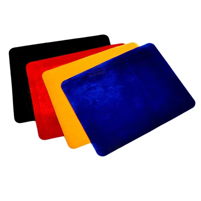 Tapis de carte de magicien professionnel de haute qualité, noir, rouge, bleu, jaune, taille Standard 42x32cm, pour Poker et pièces de monnaie, accessoires de tours de magie