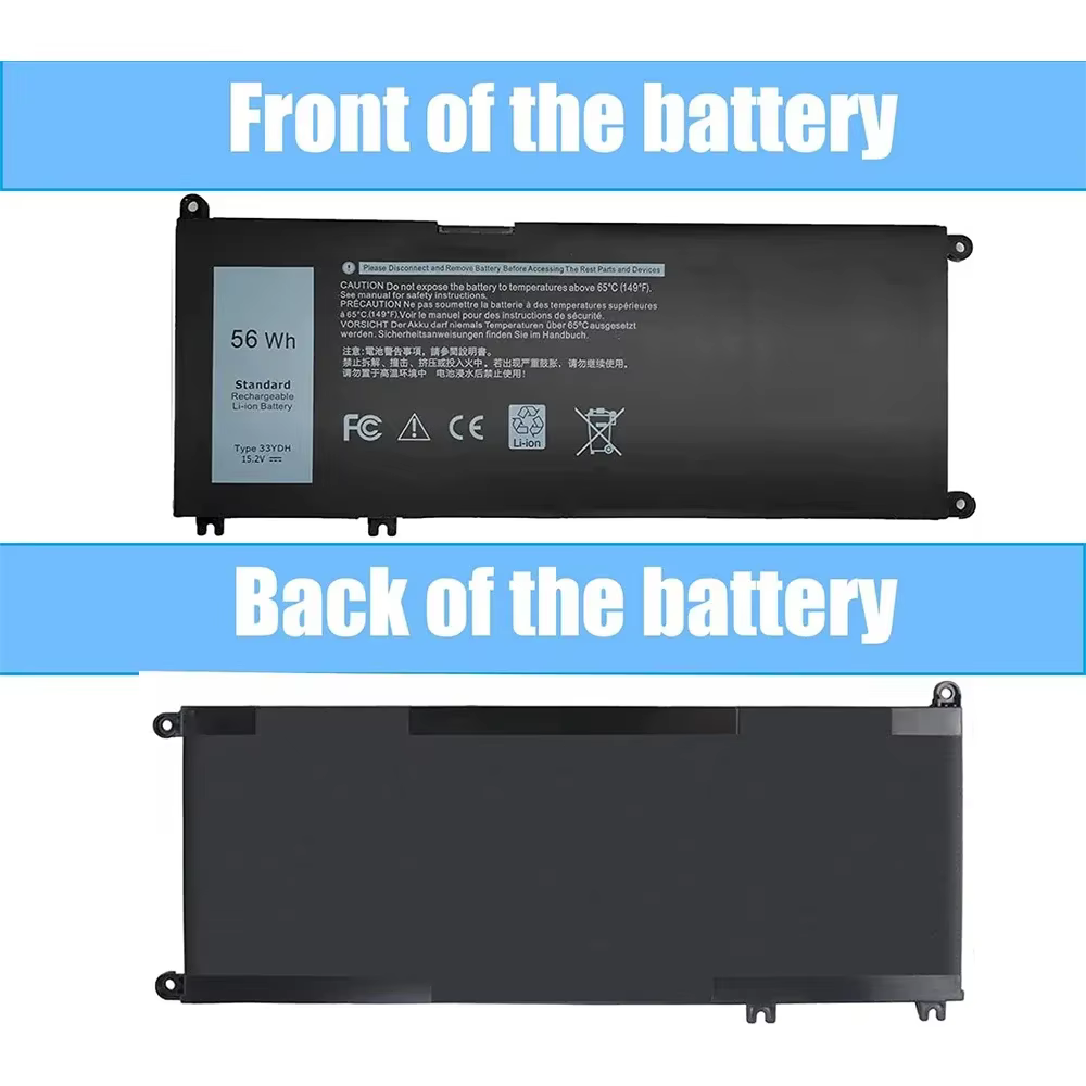 Batterie d'ordinateur portable 33YDH pour Dell Latitude 13 3380 14 3490 15 3590 3580 Inspiron 7000 7778 7773 15 7577 G3 3579 3779 G5 5587 G7 7588
