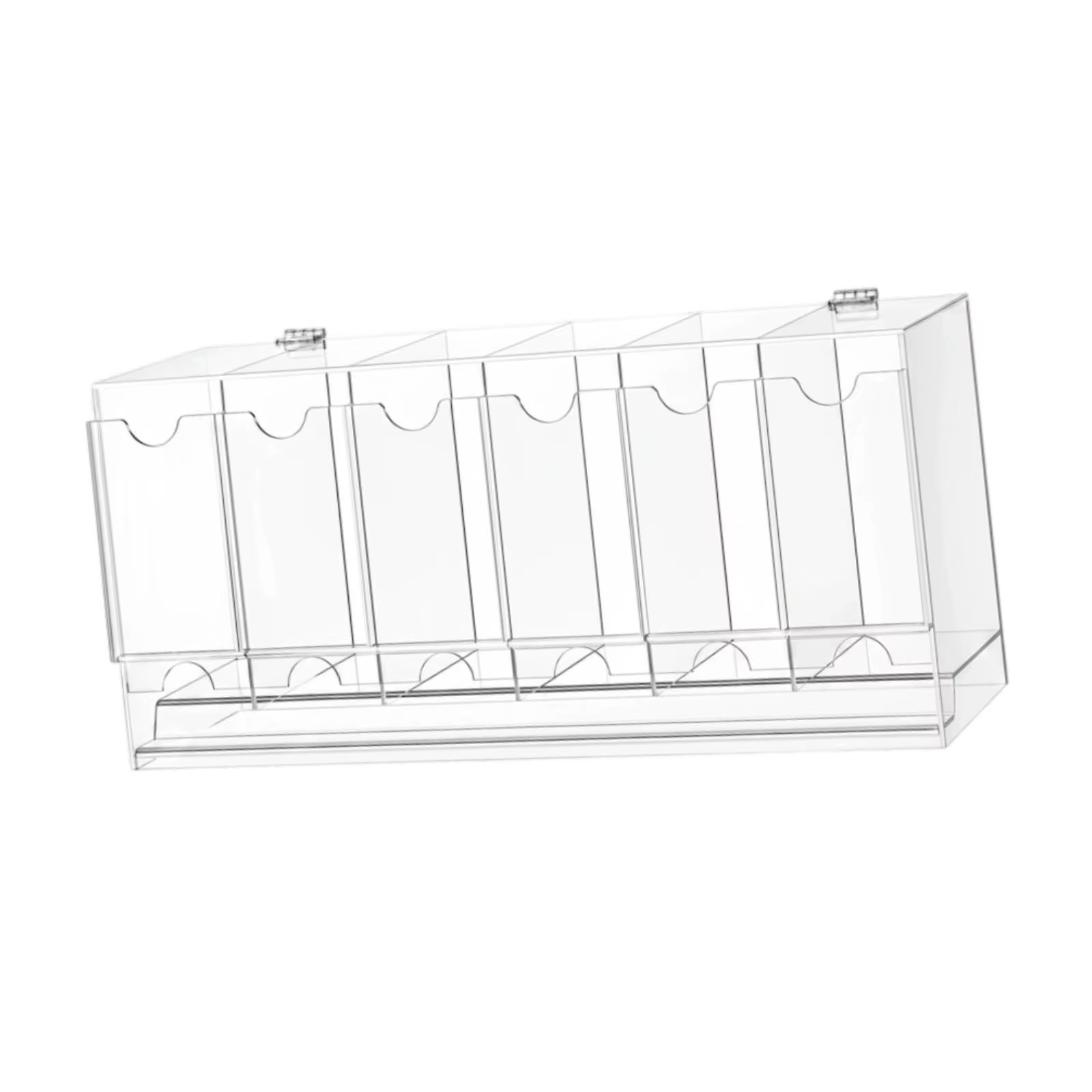 Organisateur de cartes à 6 emplacements, rangement durable, accès facile, pratique, en acrylique, vitrine
