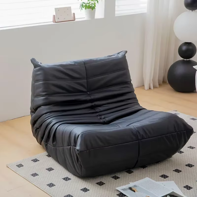 Canapé en mousse à siège unique, sans accoudoirs, paresseux, Chaise de feu confortable, pouf, pour adultes
