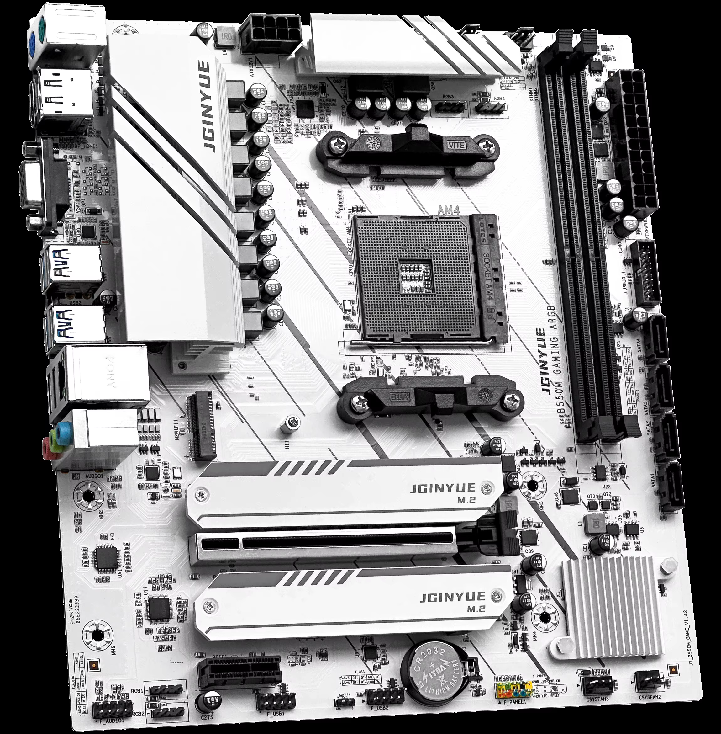 JGINYUE B550M GAMING ARGB carte mère prend en charge Ryzen 4000-5000 CPU EXPO PC de bureau DDR4 MAX 64GB