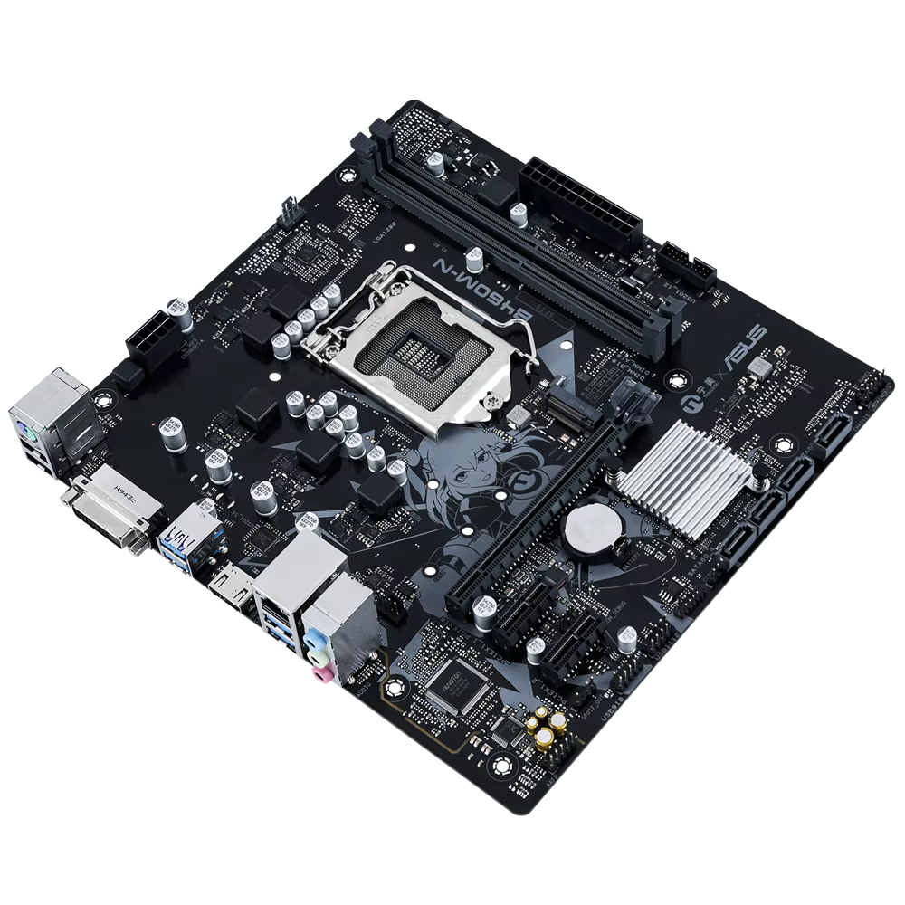 Carte mère ASUS B460M-N Intel B460 LGA 1200 DDR4 M.2 compatible avec les processeurs Core i3-10100 10400 10700 10900 G6505