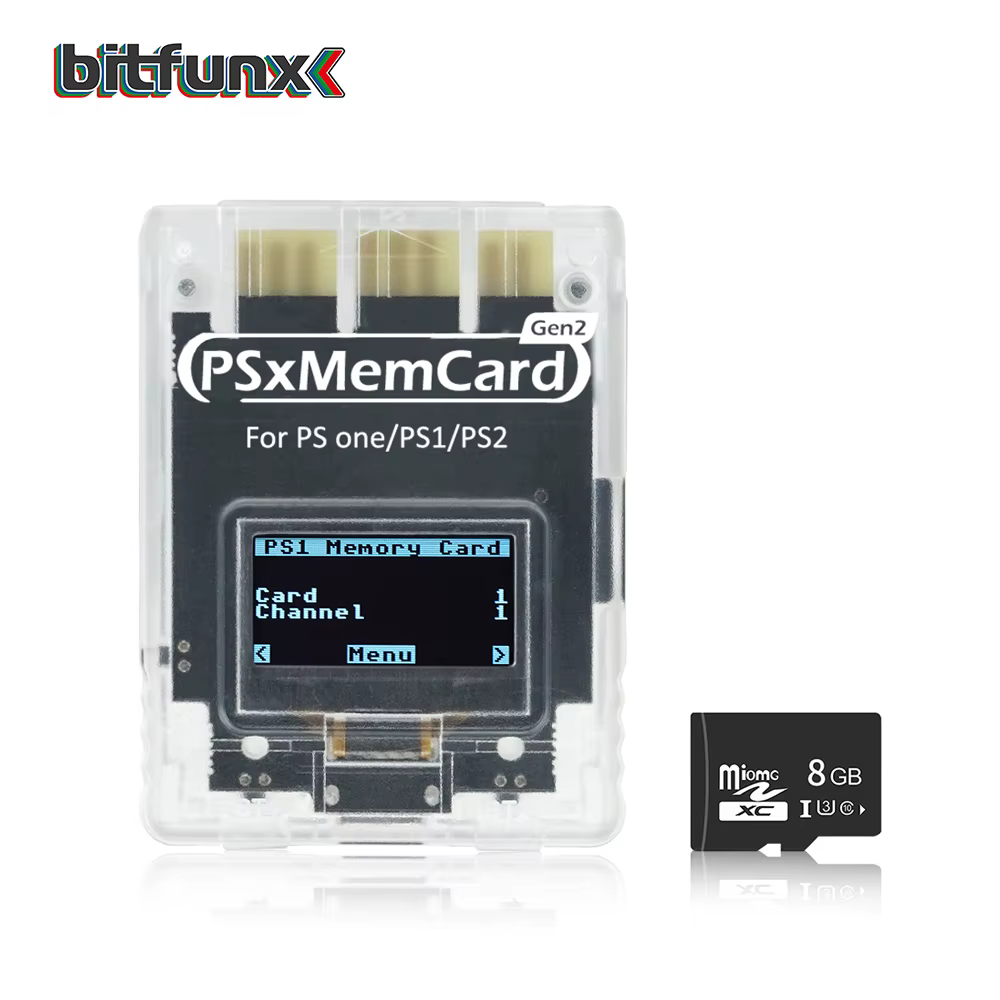 Bitfunx PSxMemCard Gen2 Sd2psXtd pour Stocker les Sauvegardes des Jeux PS1 et PS2 pour Consoles