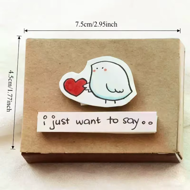 1 pièce, boîte à messages romantique « Je t'aime », cadeau fait main, carte pour la Saint-Valentin, anniversaire, mariage, surprise pour elle/lui ​