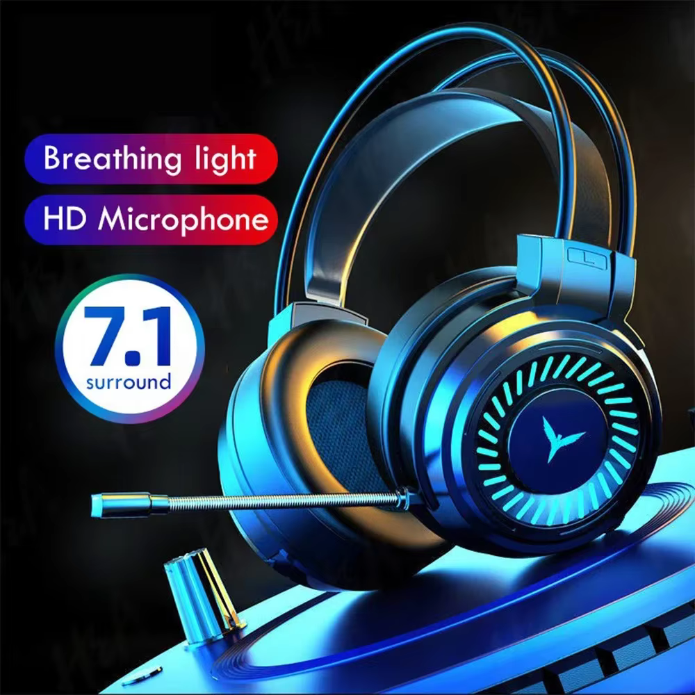 Casque de jeu Microphone antibruit jeu e-sports 7.1 son Surround stéréo