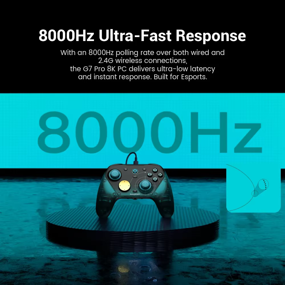 Manette sans fil GameSir G7 Pro 8k PC Aimlabs Edition pour jeux FPS Esport avec contrôle de mouvement