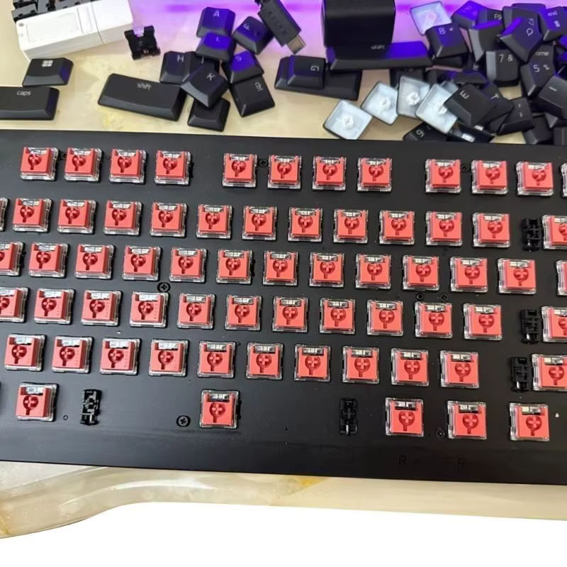 R53C claviers optiques à profil bas commutateurs effet lumière pour DeathStalker V2