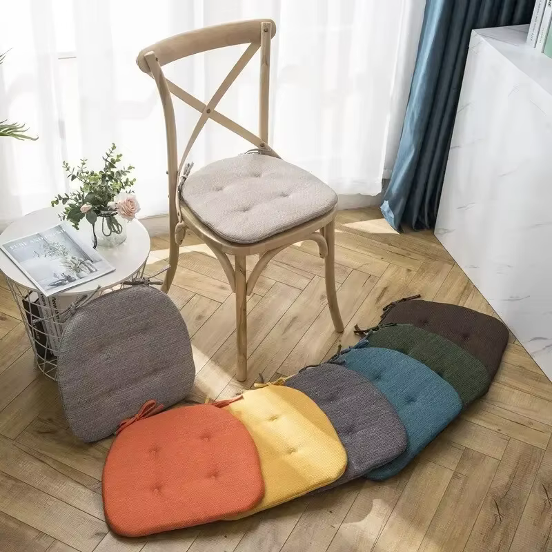 Heart de chaise en mousse à mémoire de forme, coussins de siège souples coordonnants avec sangles, tapis durables pour salon, cuisine, bureau