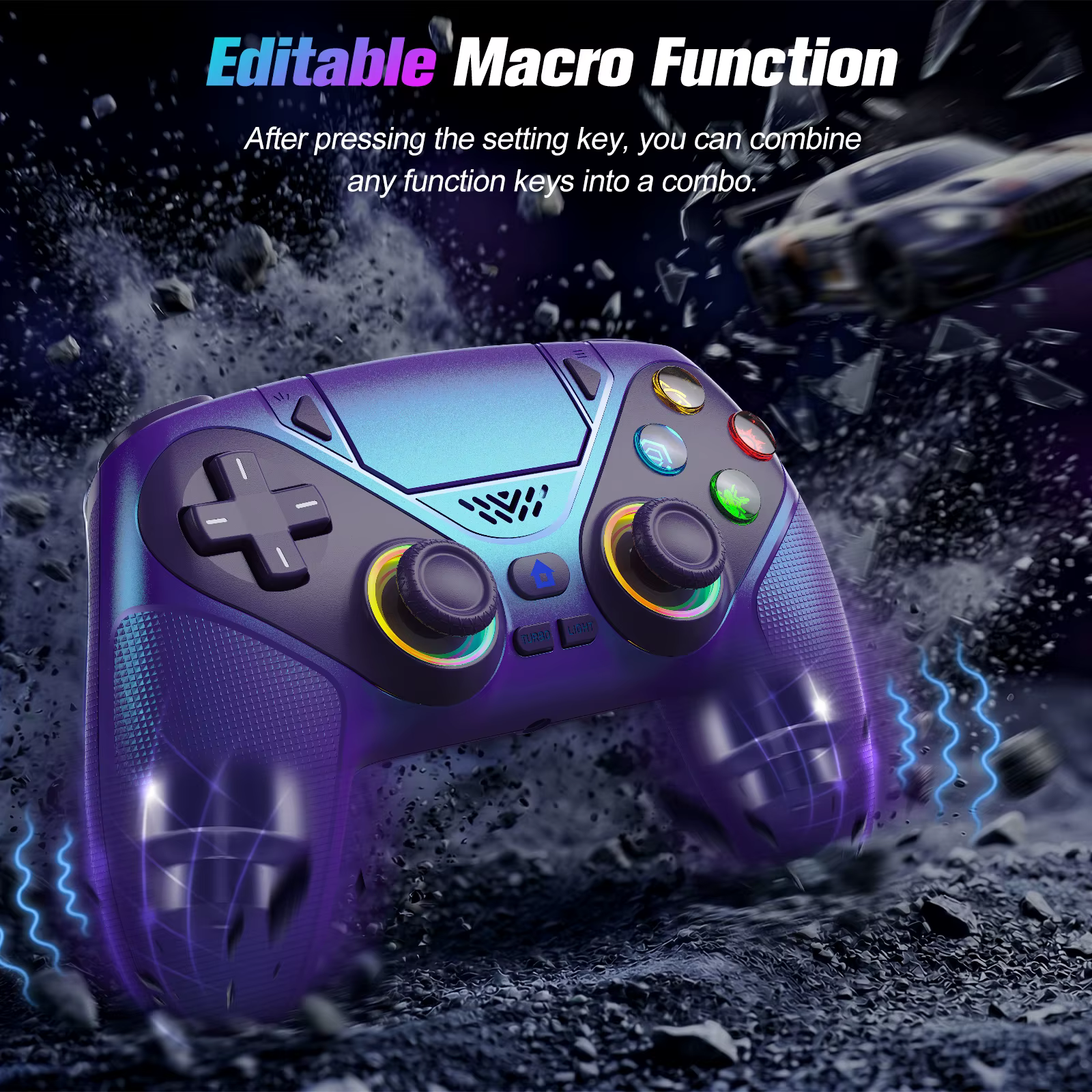 Manette sans fil pour Playstation 5/PS5/PS5 Pro/Slim/PC
