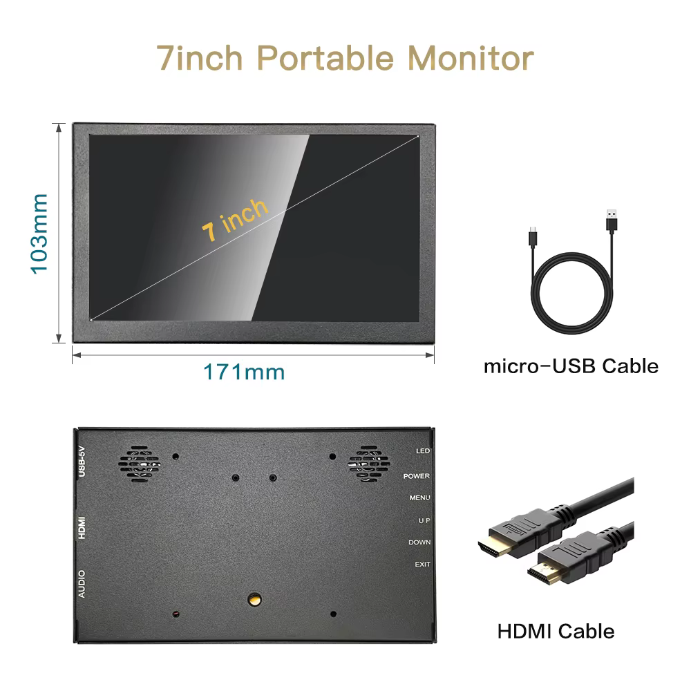 Moniteur portable LESOWN 7 pouces avec écran tactile capacitif HDMI