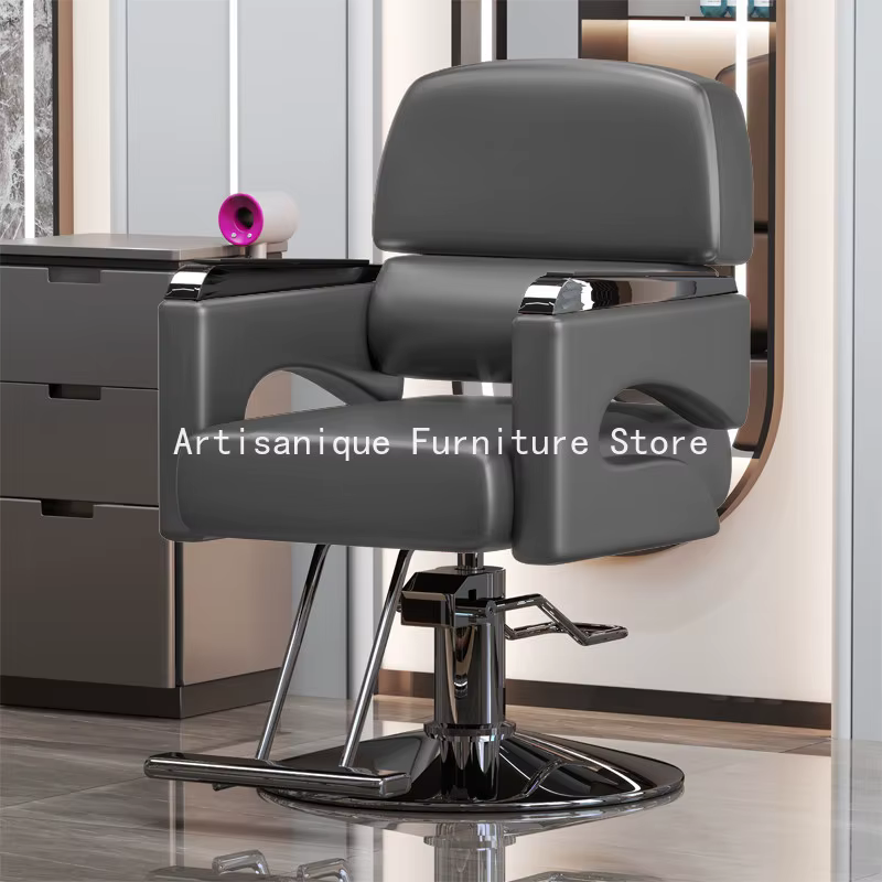 Chaise de barbier pour spa à domicile, dossier bas renforcé, chaise de salon antidérapante, résistante à l'usure, Sedia Parrucchieri, mobilier de salon de beauté