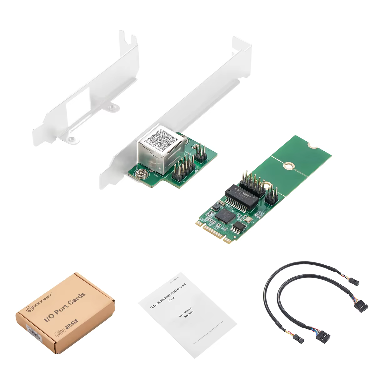 Carte Ethernet Intel I226 2.5GBase-T 1 Port 2500Mbps M.2 B Key M Key vers PCIe 2.5Gb