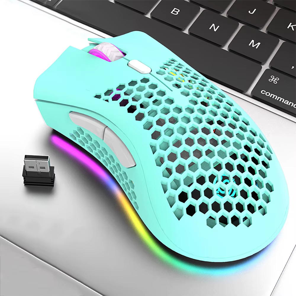 Souris de jeu Rechargeable USB 2.4G sans fil RGB lumière ergonomie