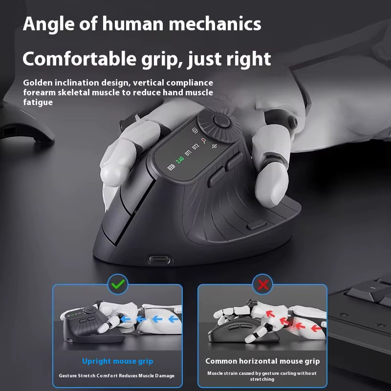 Monster M2 PRO MAX souris de jeu Rechargeable double Mode DPI léger ergonomique personnalisé Vertical sans fil