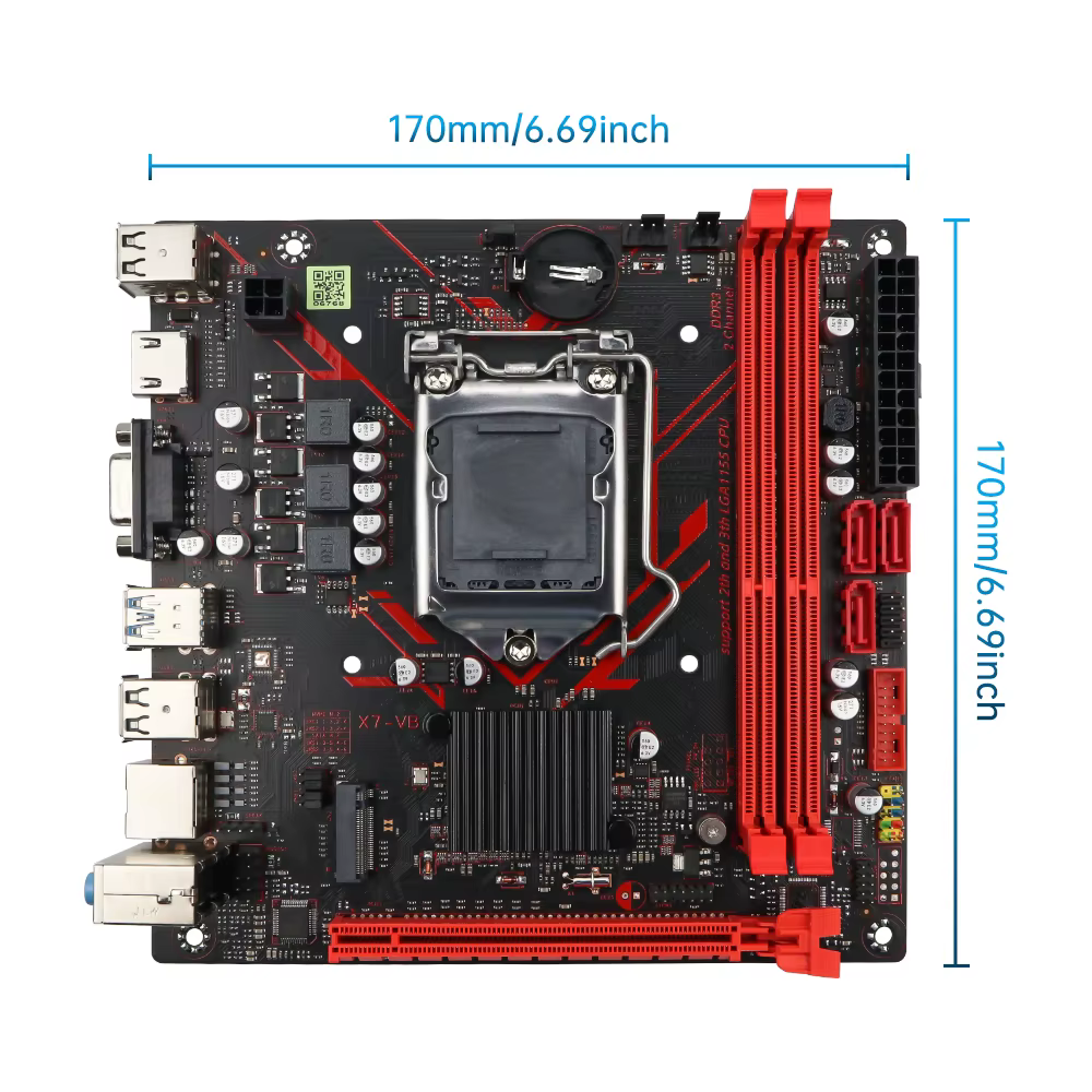 Kit de carte mère de jeu SOYO H61 avec processeur Intel LGA1155 i5 2500