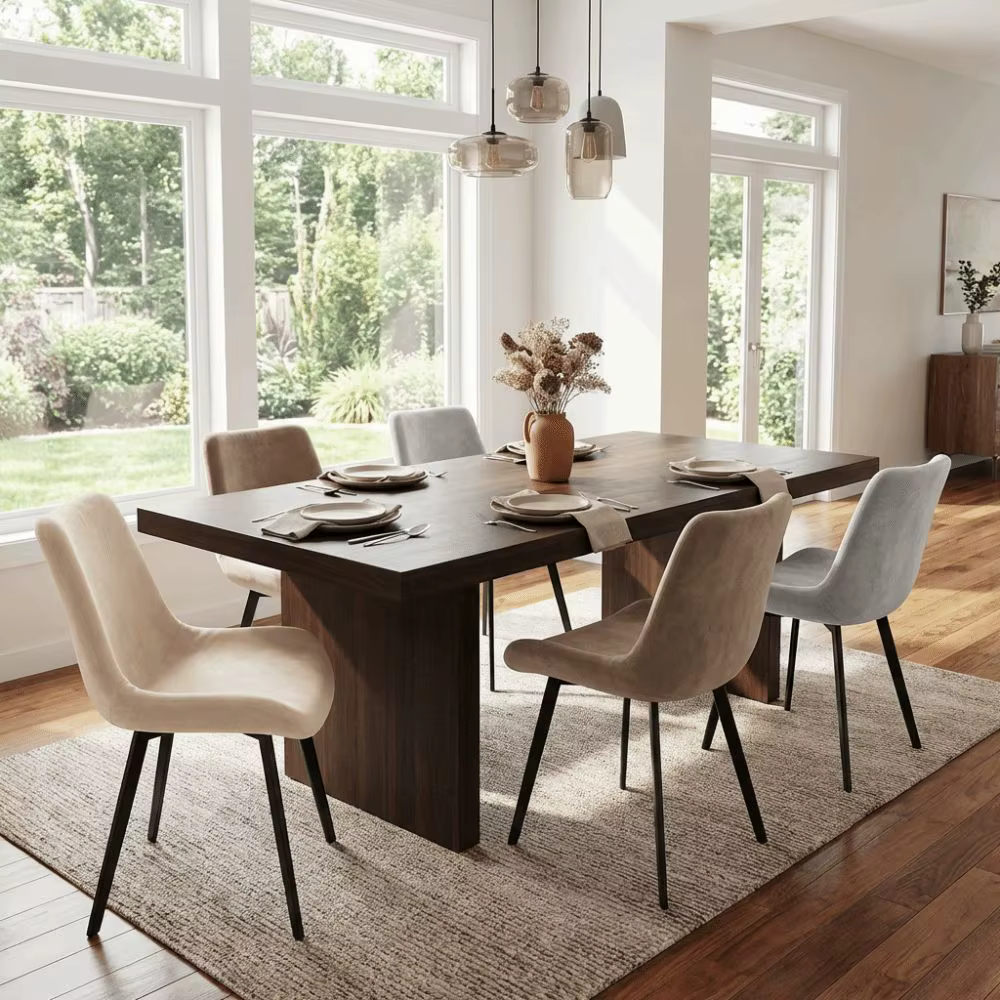 Housses de chaise de salle à manger en velours, couverture intégrale élastique, dossier court, couleur unie, anti-poussière, extensibles, pour décoration de fête