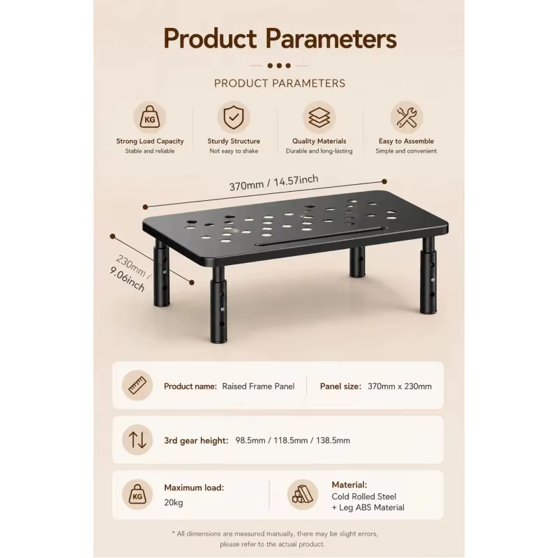 Support d'écran ergonomique réglable en hauteur