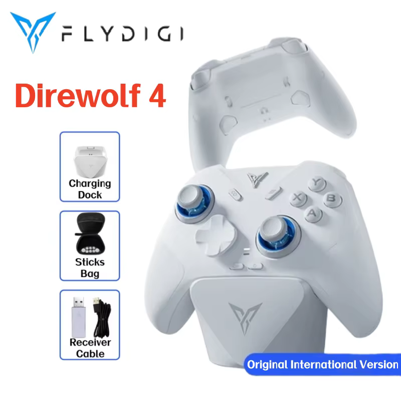 Flydigi Direwolf 4 contrôleur de jeu prise en charge PC/Switch/Android/iOS déclencheurs de Forceswitch 2.0 1000Hz taux d'orientation 6 axes Gyro manette de jeu